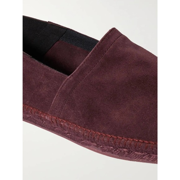 TOM FORD Barnes Suede and Leather Espadrilles Sz UK 9 / US 10 Burgundy